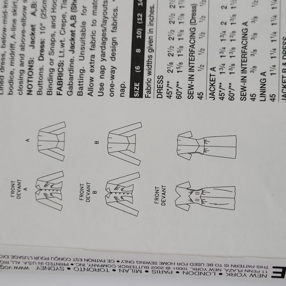 UNCUT Vogue Vintage Model Original 1940 Design Sewing Pattern 2636 Limited Ed - Picture 7 of 10